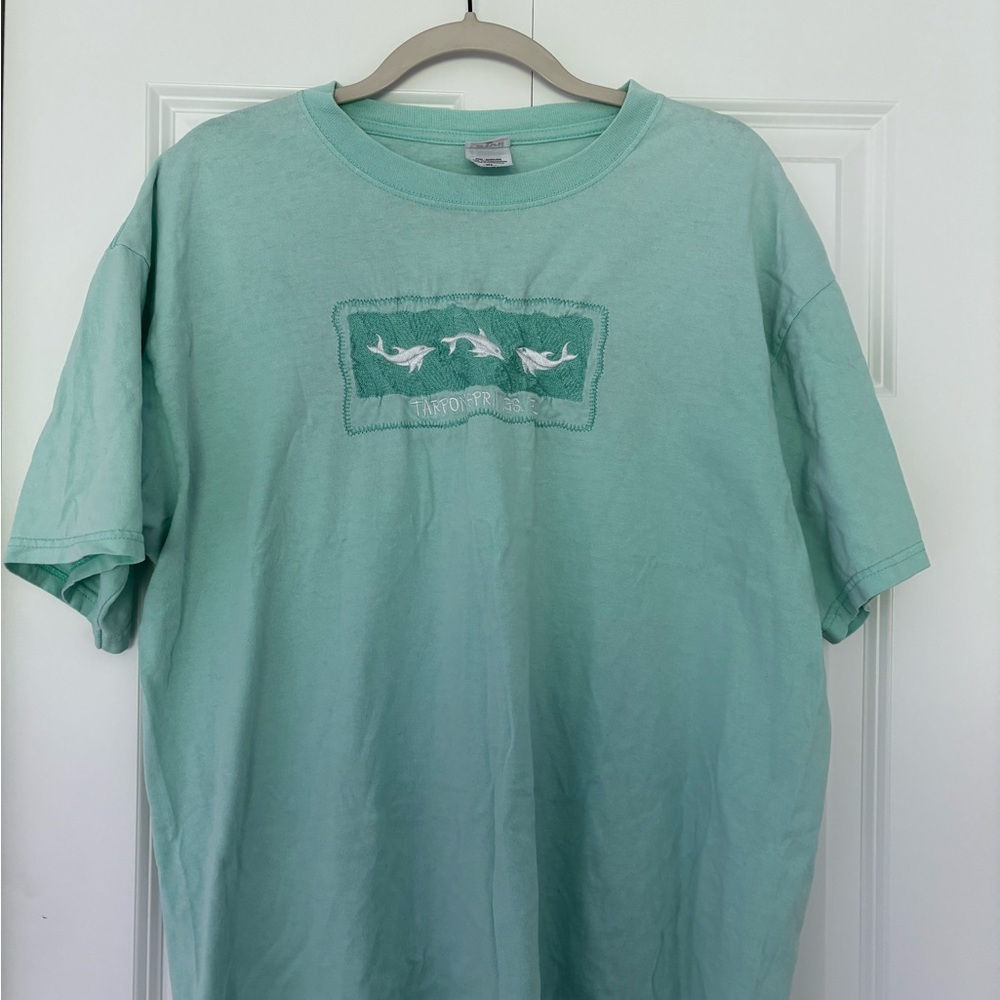 Anvil Green Short Sleeve Tee with Graphic